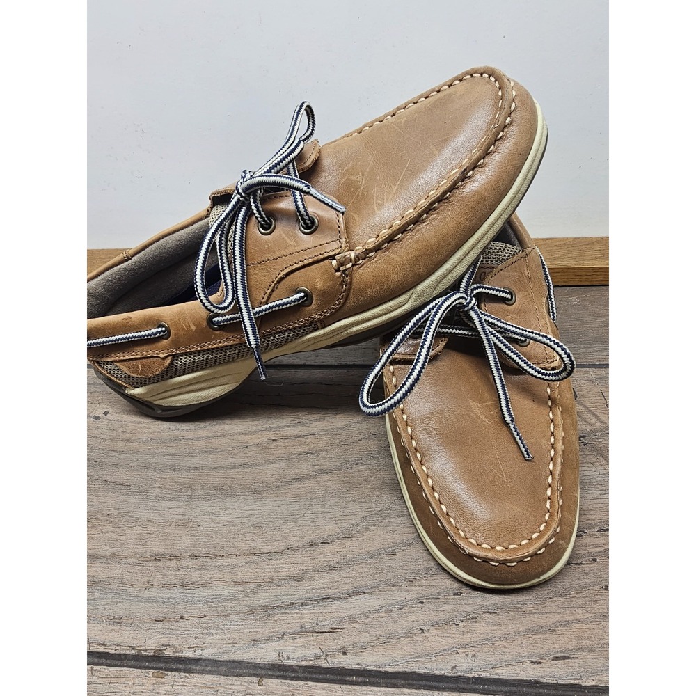 Mountain Creek men's size 10.5M brown boat shoes Mens Lace Up Loafer Swade Shoes